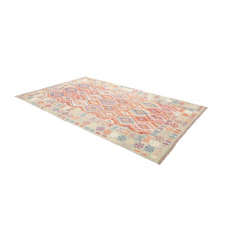 Tappeto Kilim Afghanistan beige bianco 196x304