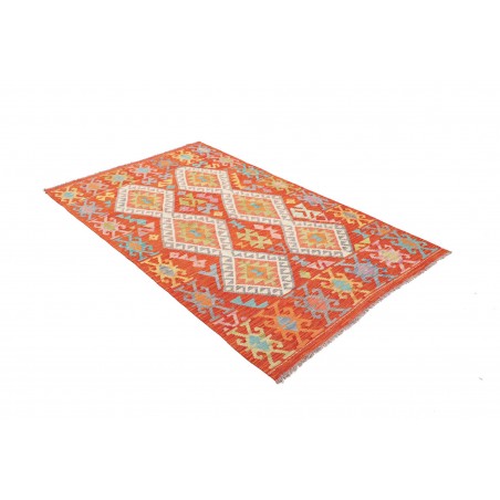 Tappeto Kilim Afghanistan marrone arancione 119x191