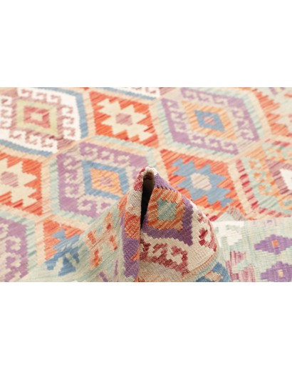 Tappeto Kilim Afghanistan beige bianco 196x304