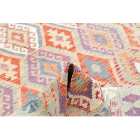 Tappeto Kilim Afghanistan beige bianco 196x304