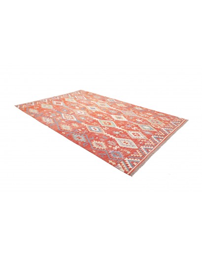 Tappeto Kilim Afghanistan marrone bianco 204x305