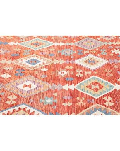 Tappeto Kilim Afghanistan marrone bianco 204x305