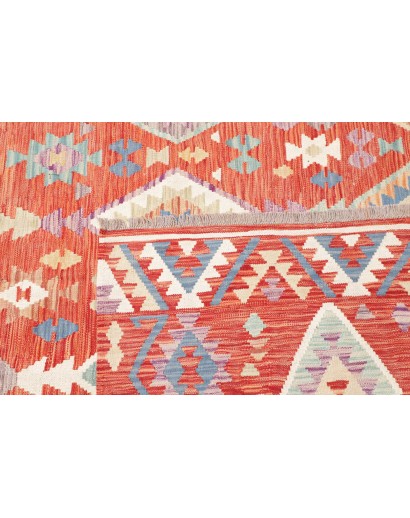 Tappeto Kilim Afghanistan marrone bianco 204x305