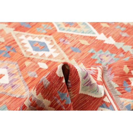 Tappeto Kilim Afghanistan marrone bianco 204x305