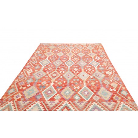 Tappeto Kilim Afghanistan marrone rosso 203x298