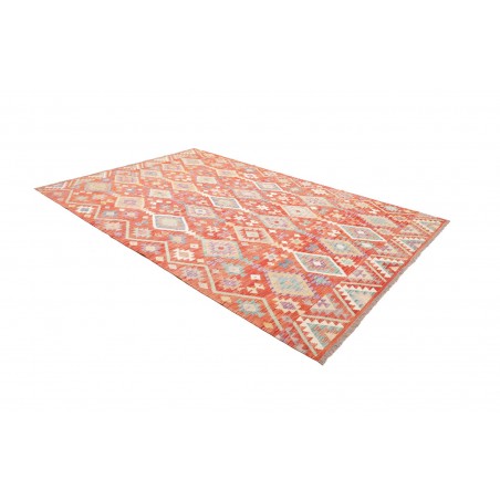 Tappeto Kilim Afghanistan marrone rosso 203x298
