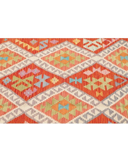 Tappeto Kilim Afghanistan marrone arancione 119x191
