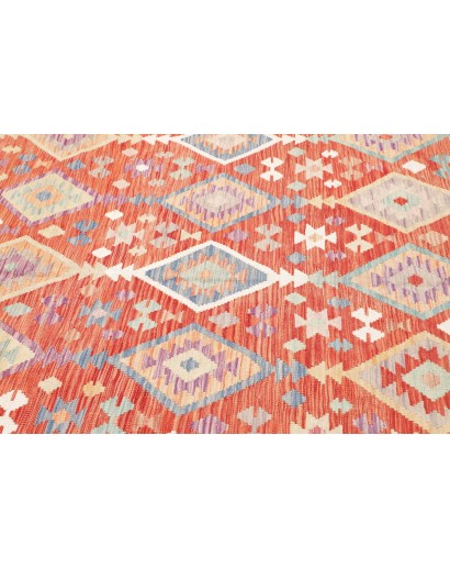 Tappeto Kilim Afghanistan marrone rosso 203x298
