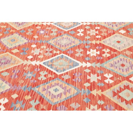 Tappeto Kilim Afghanistan marrone rosso 203x298
