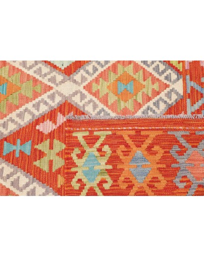 Tappeto Kilim Afghanistan marrone arancione 119x191