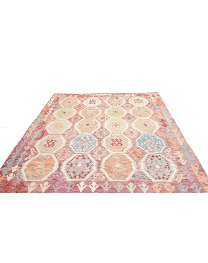 Tappeto Kilim Afghanistan bianco marrone 210x296