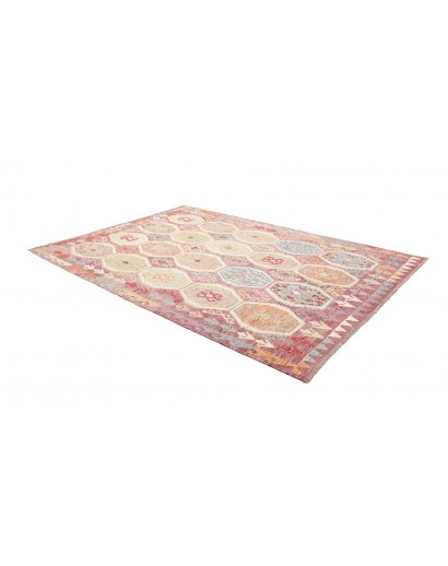 Tappeto Kilim Afghanistan bianco marrone 210x296