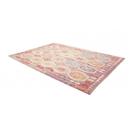 Tappeto Kilim Afghanistan bianco marrone 210x296