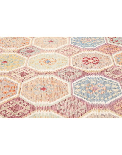 Tappeto Kilim Afghanistan bianco marrone 210x296