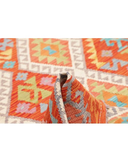 Tappeto Kilim Afghanistan marrone arancione 119x191