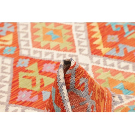 Tappeto Kilim Afghanistan marrone arancione 119x191