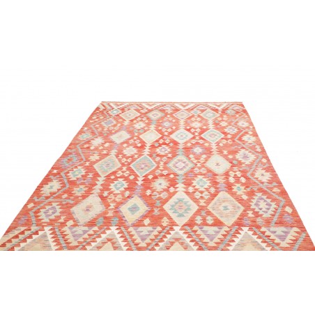Tappeto Kilim Afghanistan beige rosso 200x300