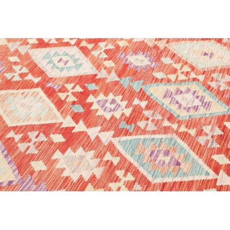 Tappeto Kilim Afghanistan beige rosso 200x300