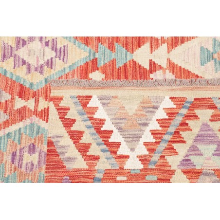 Tappeto Kilim Afghanistan beige rosso 200x300