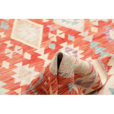 Tappeto Kilim Afghanistan beige rosso 200x300