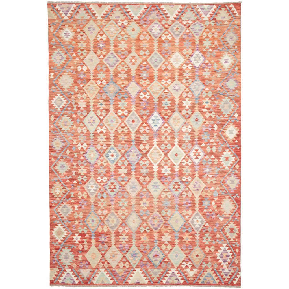 Tappeto Kilim Afghanistan marrone rosso 202x300