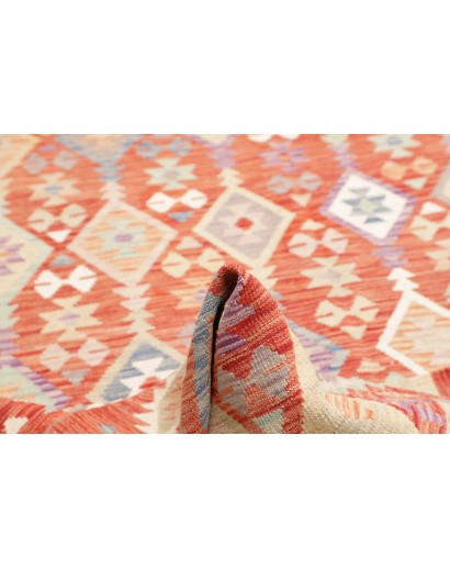 Tappeto Kilim Afghanistan marrone rosso 202x300