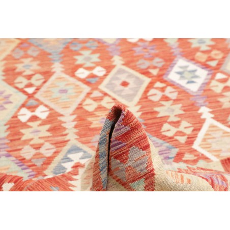 Tappeto Kilim Afghanistan marrone rosso 202x300
