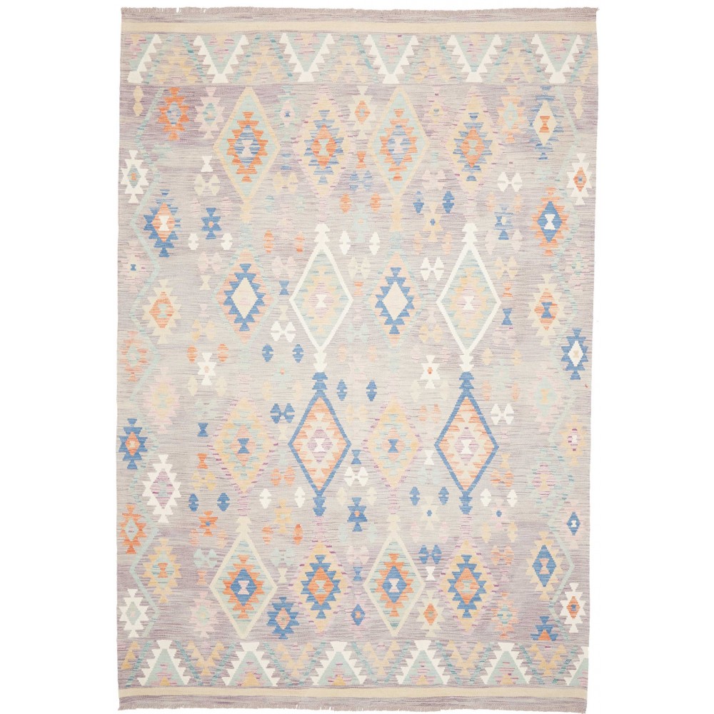 Tappeto Kilim Afghanistan bianco 200x295