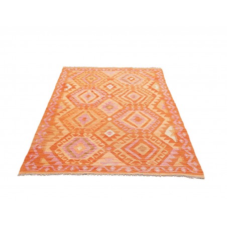 Tappeto Kilim Afghanistan arancione marrone 125x183