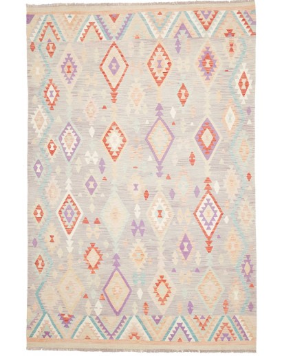 Tappeto Kilim Afghanistan bianco 200x304