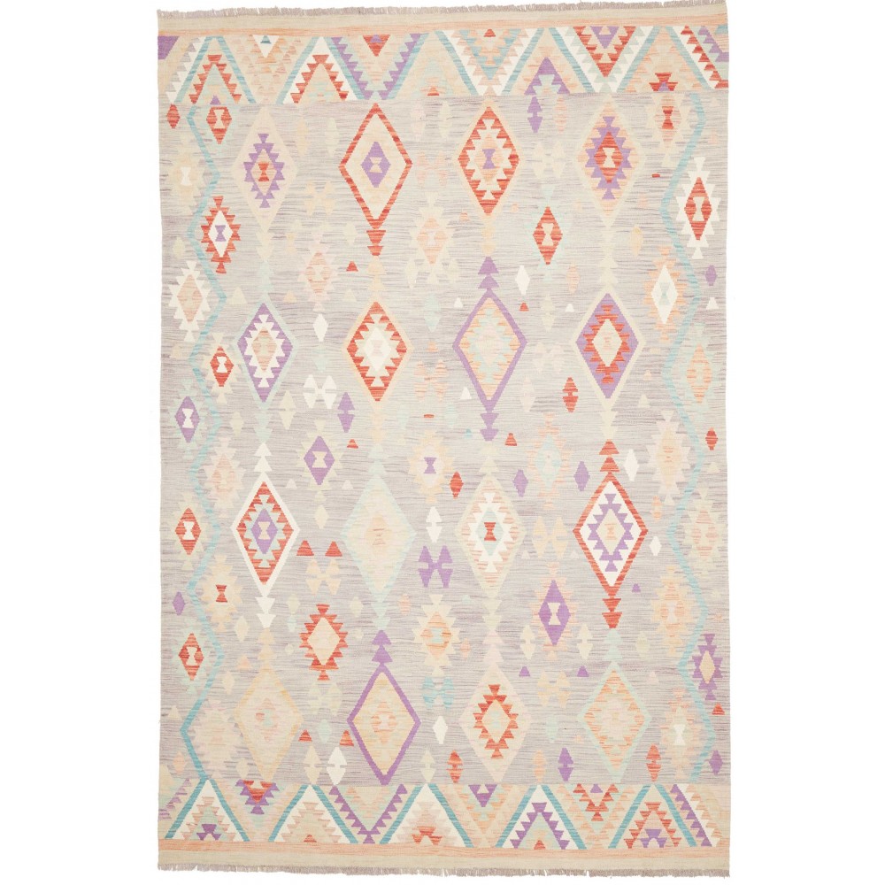 Tappeto Kilim Afghanistan bianco 200x304