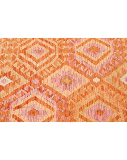 Tappeto Kilim Afghanistan arancione marrone 125x183