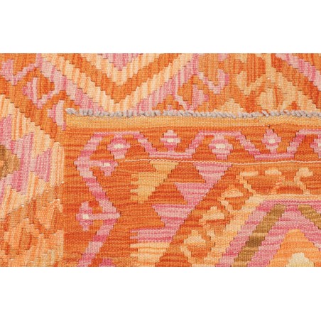 Tappeto Kilim Afghanistan arancione marrone 125x183