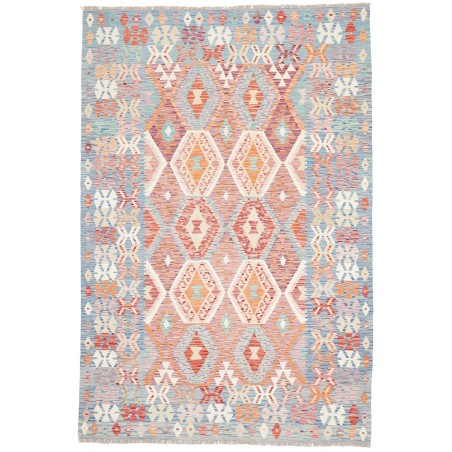 Tappeto Kilim Afghanistan beige azzurro 171x257