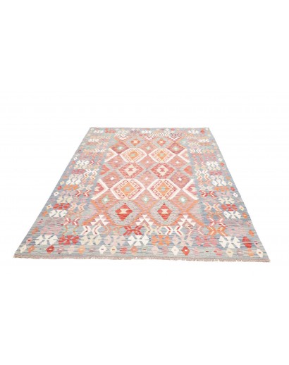 Tappeto Kilim Afghanistan beige azzurro 171x257