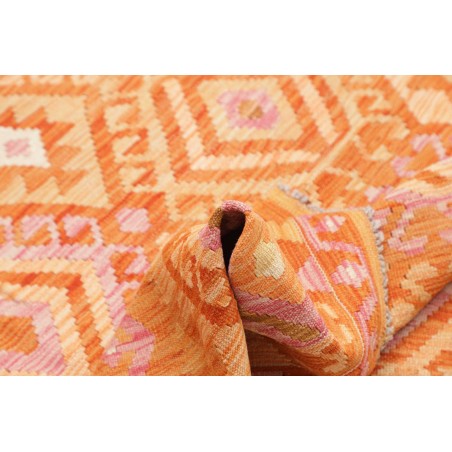 Tappeto Kilim Afghanistan arancione marrone 125x183