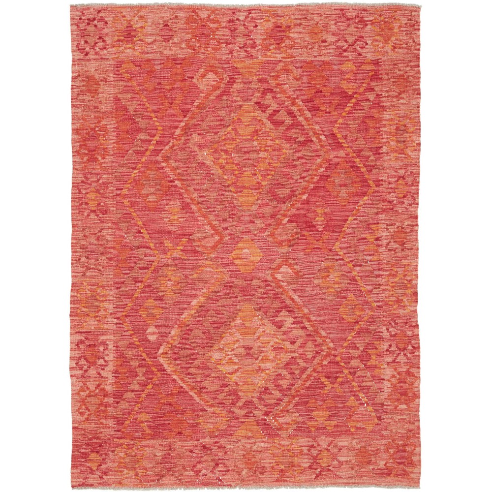 Tappeto Kilim Afghanistan rosso arancione 127x177