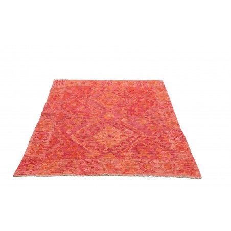 Tappeto Kilim Afghanistan rosso arancione 127x177