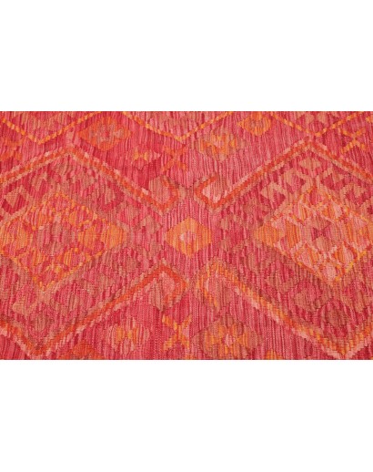 Tappeto Kilim Afghanistan rosso arancione 127x177