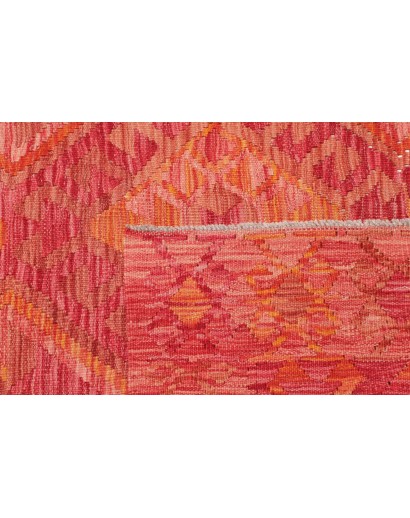 Tappeto Kilim Afghanistan rosso arancione 127x177