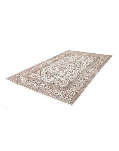 Tappeto Kashan Persia bianco grigio 195x302