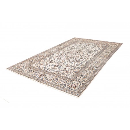 Tappeto Kashan Persia bianco grigio 195x302