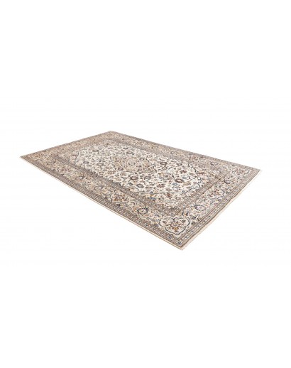Tappeto Kashan Persia bianco grigio 195x302