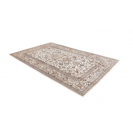 Tappeto Kashan Persia bianco grigio 195x302