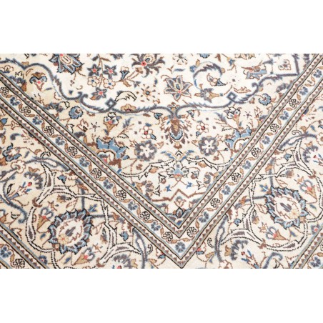 Tappeto Kashan Persia bianco grigio 195x302