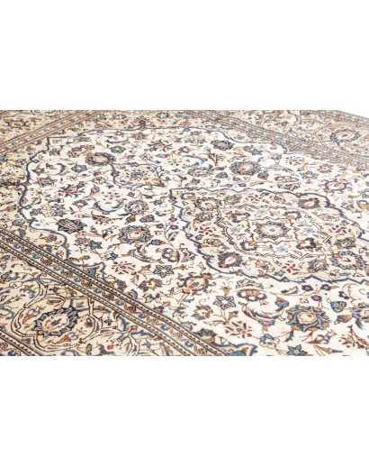Tappeto Kashan Persia bianco grigio 195x302
