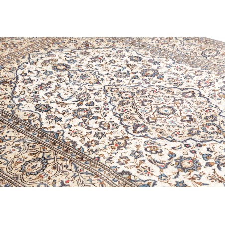 Tappeto Kashan Persia bianco grigio 195x302