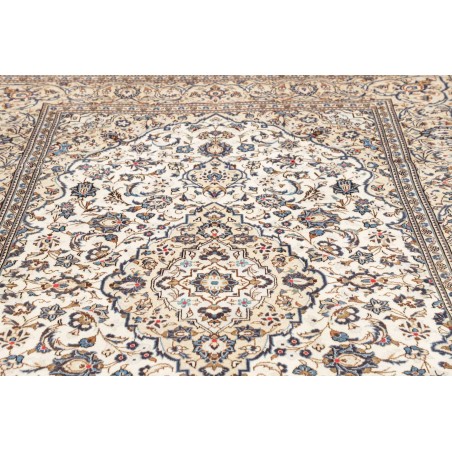 Tappeto Kashan Persia bianco grigio 195x302