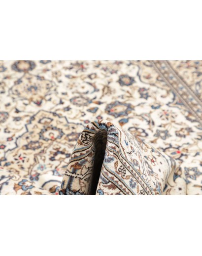 Tappeto Kashan Persia bianco grigio 195x302