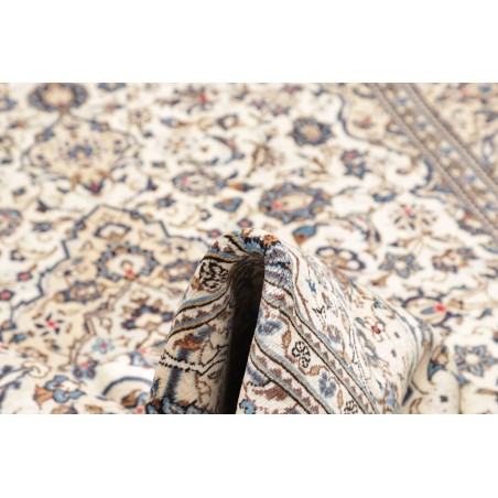 Tappeto Kashan Persia bianco grigio 195x302